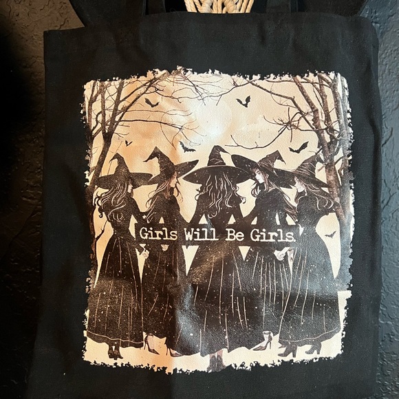 Handbags - Girls will be girls witchy tote bag